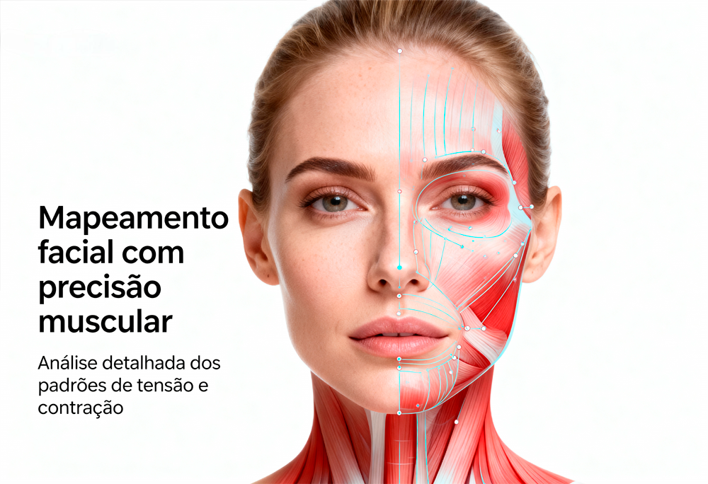 Mapeamento facial com precisão muscular